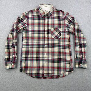 Stussy Shirt Mens Medium Multicolor Plaid Deluxe Button Up Long Sleeve Cotton